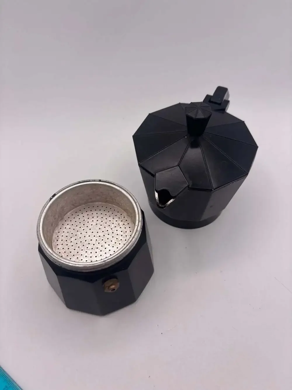 Oggi Corporation Black Aluminum Stovetop Moka Pot Espresso Maker
